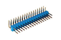 2.54mm pitch pin header connector single row,right angle,height 2.54mm,blue