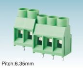 Green PCB Screw Female Terminal Block , 0.8MM2 to 25MM2 , 2.54MM To 15.0MM Pitch