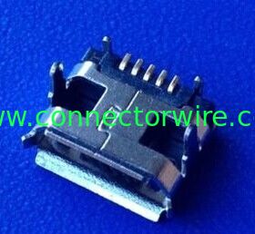 CN MICRO USB 5P female connector,4pins,7.15