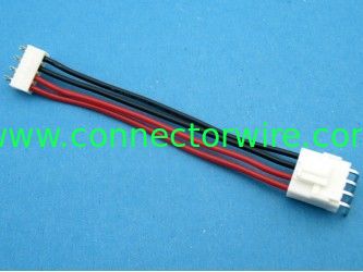 China crimped wires harness with JST VHR-4p and SDN and male pin header,right