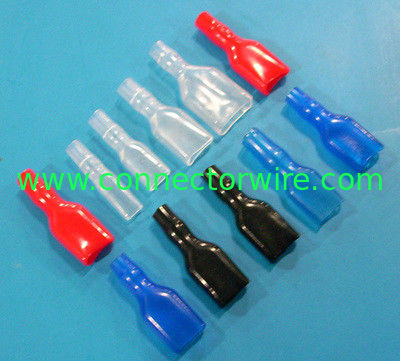 PVC Sleeve For Faston 250 187 Terminal Rohs Black Blue Clear Transparent Blue