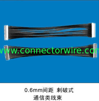 Data Communications Electronics Wire Harness , JST 0.6MM Pitch Connector
