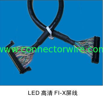 Black FIX To DP Low Voltage LVDS Cable Assembly For Monitor, for Monitor TV  Cconnector