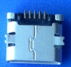 Alternative AMP Micro usb connector,5P,Female, SMT,non locator