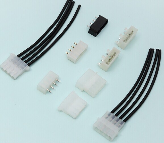 custom wire harness and cable assembly manufacturing,with 4pins male and female adapter